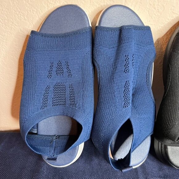 2 Pairs of Women's Sandals - Mesh Uppers Lightweight Pull-On Breathable **READ - Picture 2 of 11